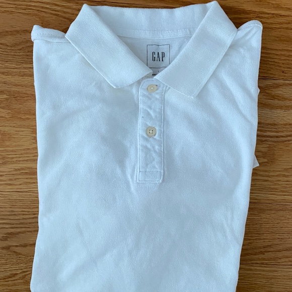 GAP Men's NWOT White Pique Polo (L) - Picture 2 of 6